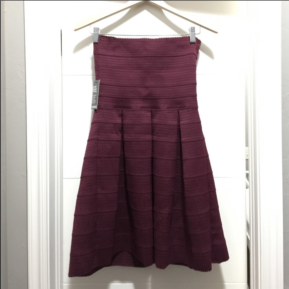 Express Maroon Dress - Picture 2 of 4
